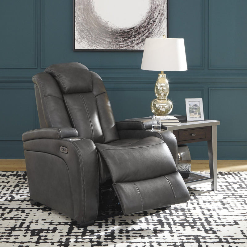 Signature Design by Ashley Turbulance Power Leather Look Recliner 8500113 IMAGE 6