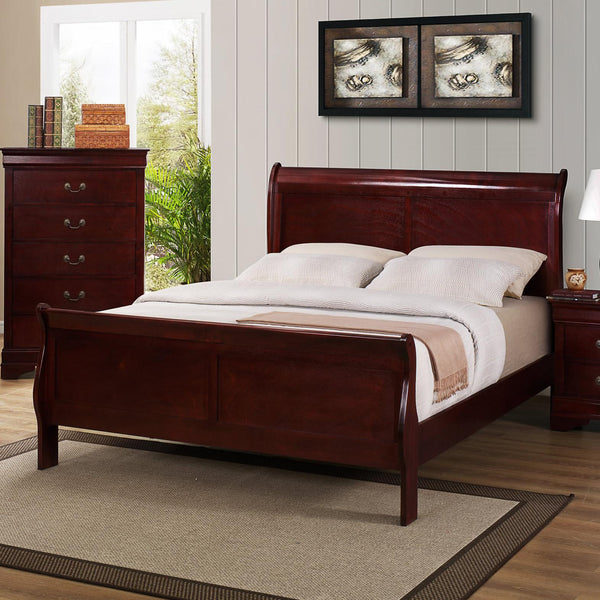 Crown Mark Louis Philip Full Sleigh Bed B3850-F-HBFB/B3850-F-RAIL IMAGE 1