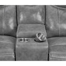  Coaster Furniture Conrad 650355 Upholstered Padded Arm Glider Loveseat - Grey IMAGE 12