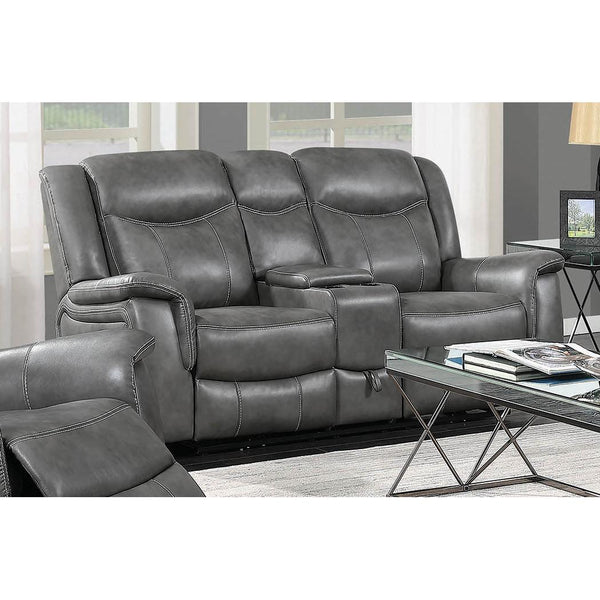 Coaster Furniture Conrad Reclining Leatherette Loveseat 650355 IMAGE 1