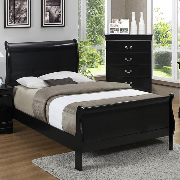 Crown Mark Louis Philip Twin Sleigh Bed B3950-T-HBFB/B3950-T-RAIL IMAGE 1