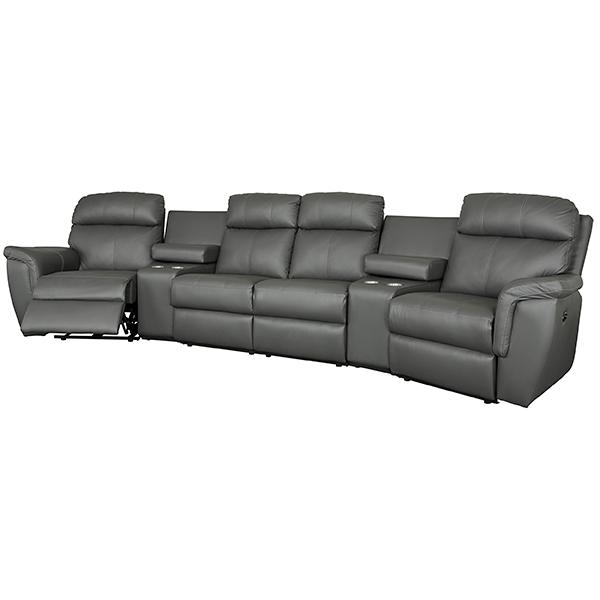 Elran Bailey 4-seat Home Theatre Seating Bailey 4057-HTC4 Curved Home Theater Seating IMAGE 1