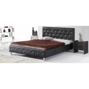Dream Time Bedding Queen Upholstered Panel Bed DTB 4008-Q Queen Upholstered Bed (Black) IMAGE 1