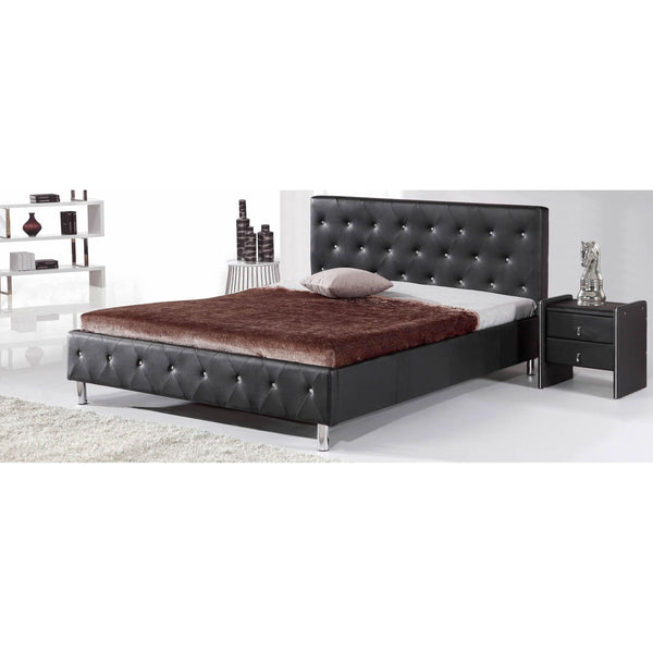 Dream Time Bedding Queen Upholstered Bed DTB 4008-Q Queen Upholstered Bed (Black) IMAGE 1