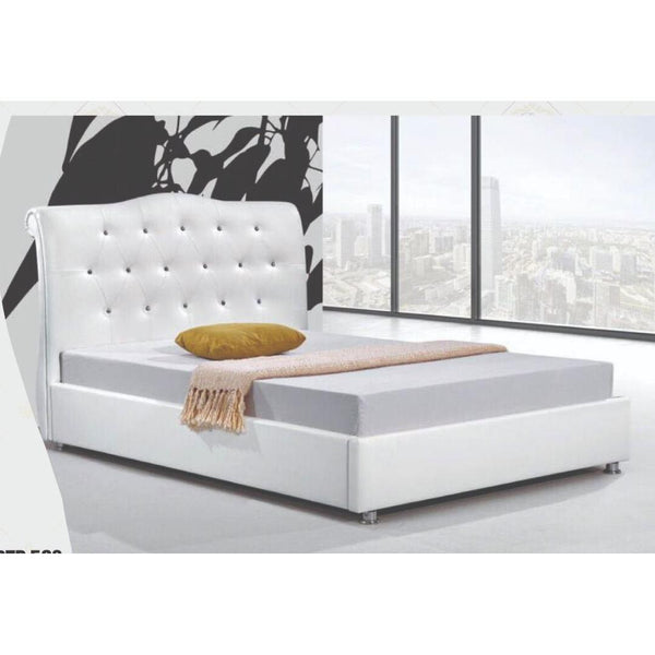 Dream Time Bedding Queen Upholstered Bed DTB 562 Queen Upholstered Bed (White) IMAGE 1
