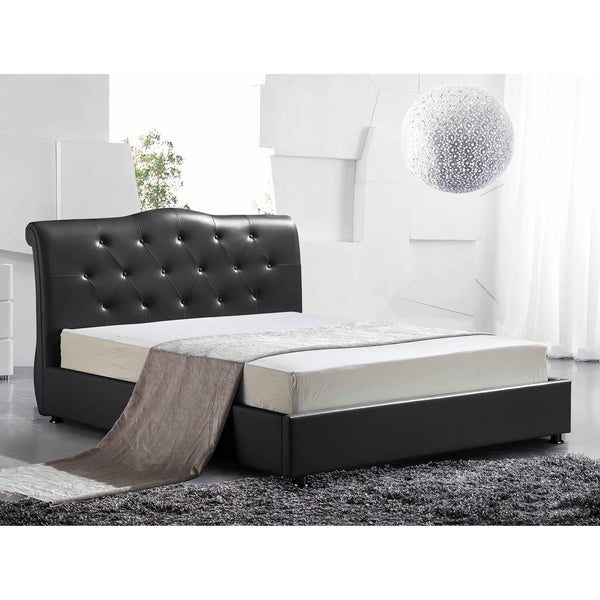 Dream Time Bedding Queen Upholstered Bed DTB 562 Queen Upholstered Bed (Black) IMAGE 1