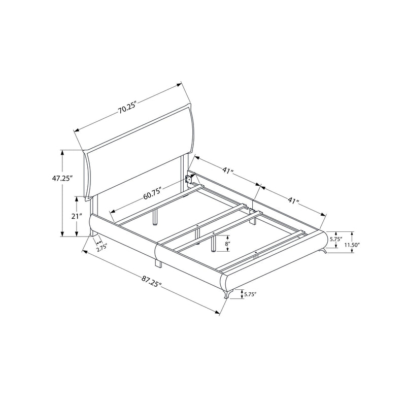 Monarch Queen Upholstered Platform Bed I 5950Q IMAGE 5