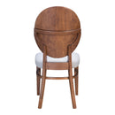  Zuo Regents 100982 Dining Chair - Walnut & Light Grey IMAGE 4