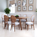  Zuo Regents 100982 Dining Chair - Walnut & Light Grey IMAGE 7