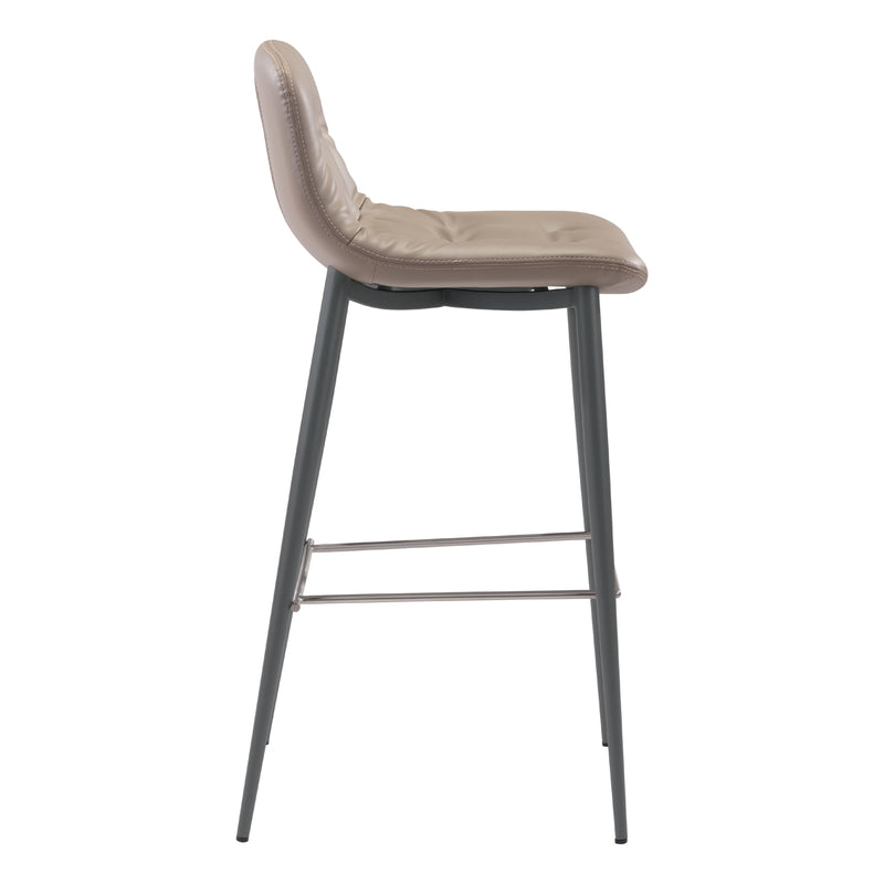  Zuo Tangiers 101086 Barstool - Taupe IMAGE 2