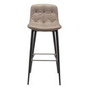  Zuo Tangiers 101086 Barstool - Taupe IMAGE 3
