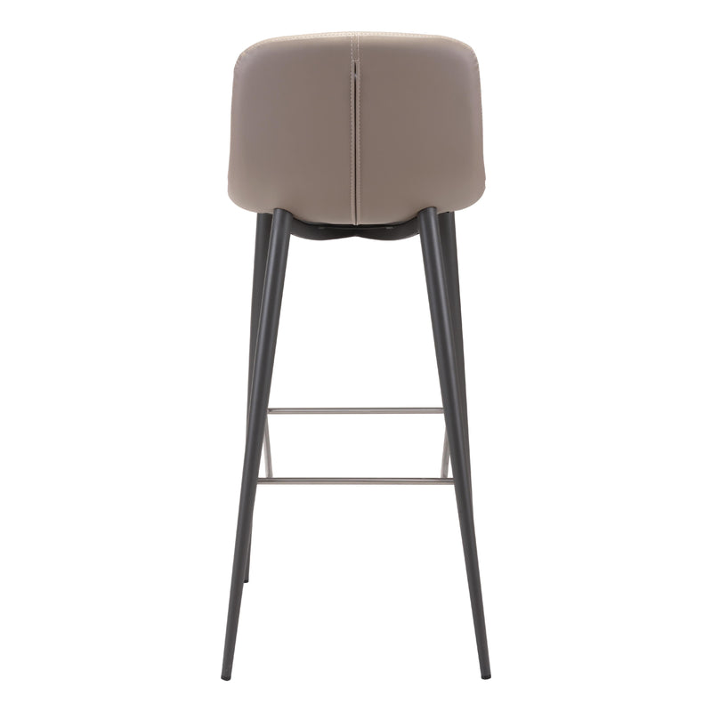  Zuo Tangiers 101086 Barstool - Taupe IMAGE 4