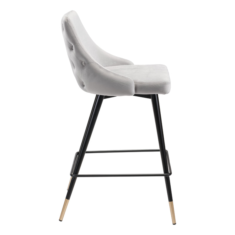  Zuo Piccolo 101093 Counter Stool - Grey IMAGE 2