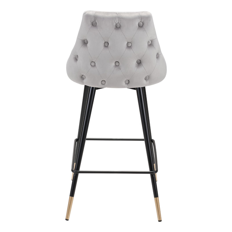  Zuo Piccolo 101093 Counter Stool - Grey IMAGE 4