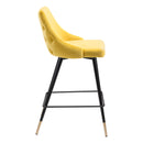  Zuo Piccolo 101095 Counter Stool - Yellow IMAGE 2