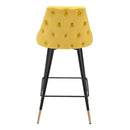  Zuo Piccolo 101095 Counter Stool - Yellow IMAGE 4