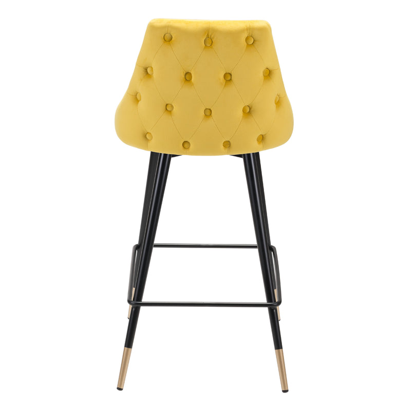  Zuo Piccolo 101095 Counter Stool - Yellow IMAGE 4