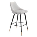  Zuo Piccolo 101097 Barstool - Grey IMAGE 1
