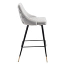  Zuo Piccolo 101097 Barstool - Grey IMAGE 2