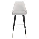  Zuo Piccolo 101097 Barstool - Grey IMAGE 3