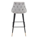  Zuo Piccolo 101097 Barstool - Grey IMAGE 4