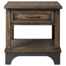 Intercon Furniture Whiskey River End Table WY-TA-2324-GPG-C IMAGE 1