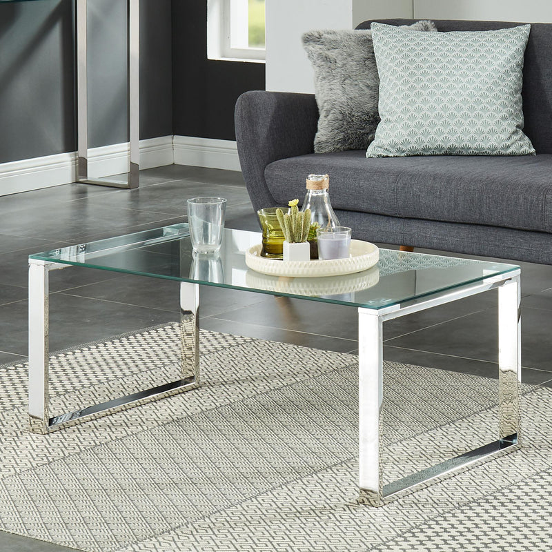 !nspire Zevon 301-408CH Coffee Table - Silver IMAGE 2