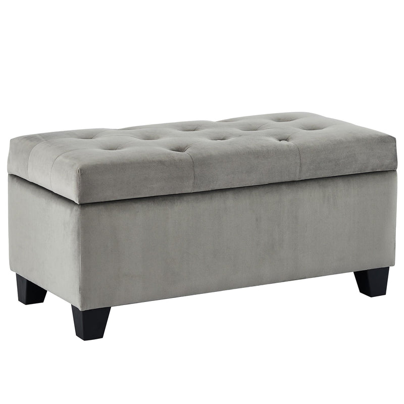 !nspire Sally Fabric Storage Ottoman 402-345GRY IMAGE 2