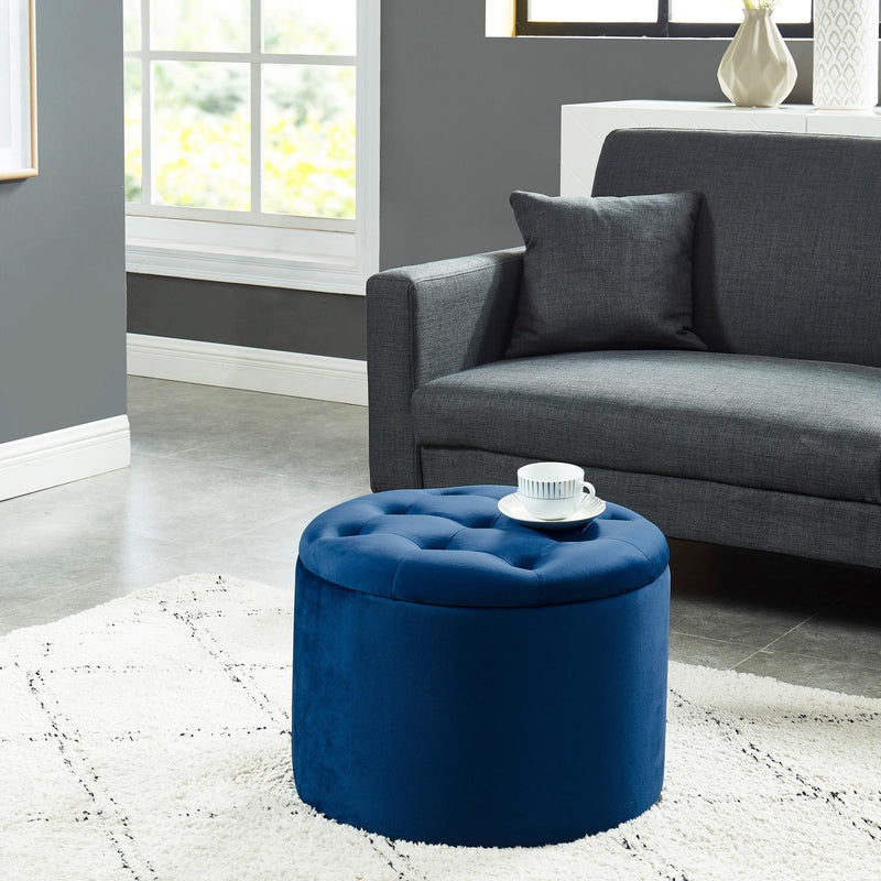 !nspire Talia Fabric Storage Ottoman 402-448BL IMAGE 4