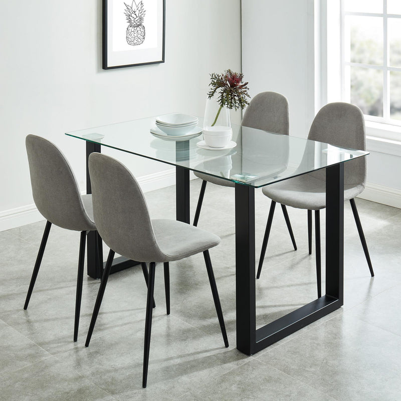 Worldwide Home Furnishings Franco 201-454BK Rectangular Dining Table - Black IMAGE 2