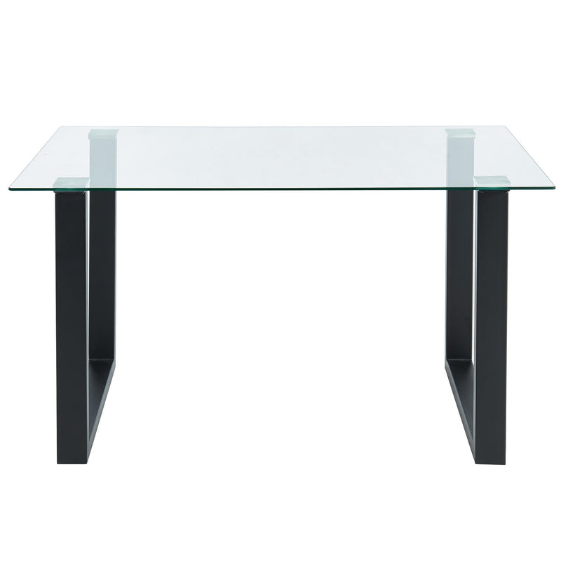 Worldwide Home Furnishings Franco 201-454BK Rectangular Dining Table - Black IMAGE 4