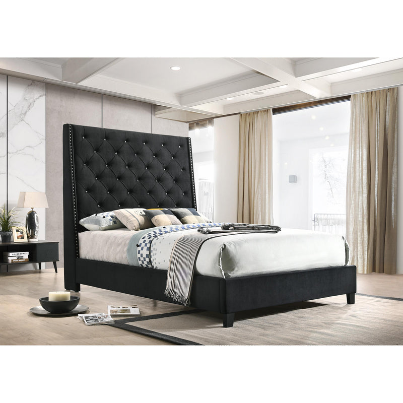 Crown Mark Chantilly King Upholstered Platform Bed 5265BK-K-HB/5265BK-K-FRW IMAGE 1