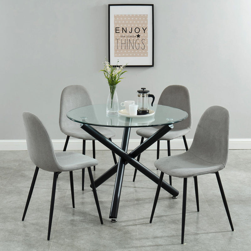 Worldwide Home Furnishings Suzette 201-476-40 Round Dining Table - Black IMAGE 5