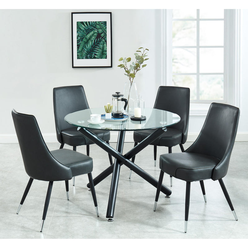 Worldwide Home Furnishings Suzette 201-476-40 Round Dining Table - Black IMAGE 6