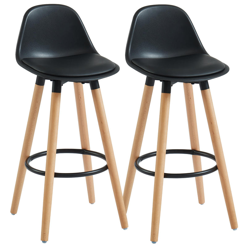 Worldwide Home Furnishings Diablo 203-352BK 26" Counter Stool - Black and Natural IMAGE 5