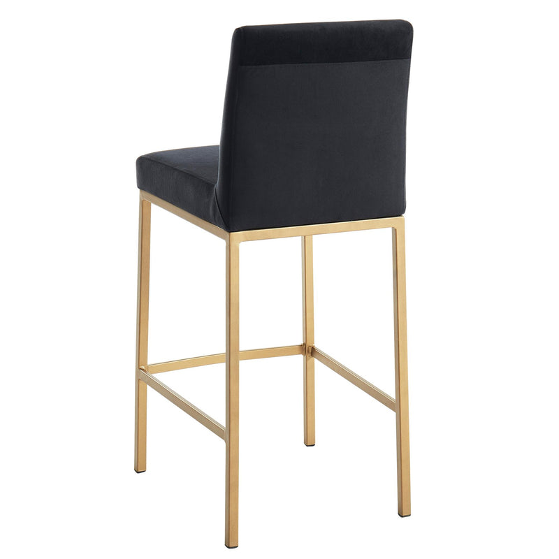!nspire Diego 203-101BLK/GL 26" Counter Stool - Black and Aged Gold Leg IMAGE 3