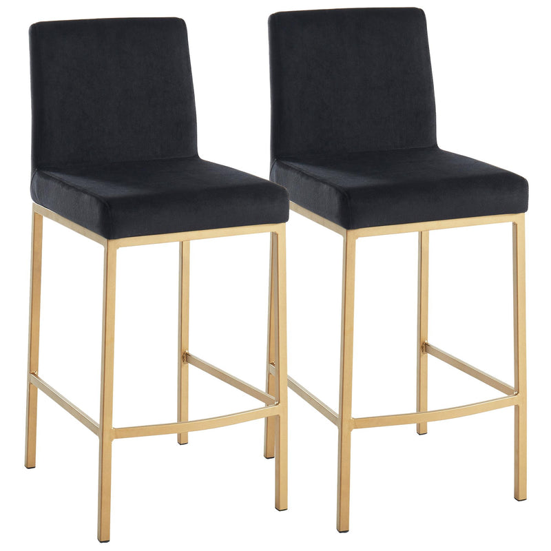 !nspire Diego 203-101BLK/GL 26" Counter Stool - Black and Aged Gold Leg IMAGE 7