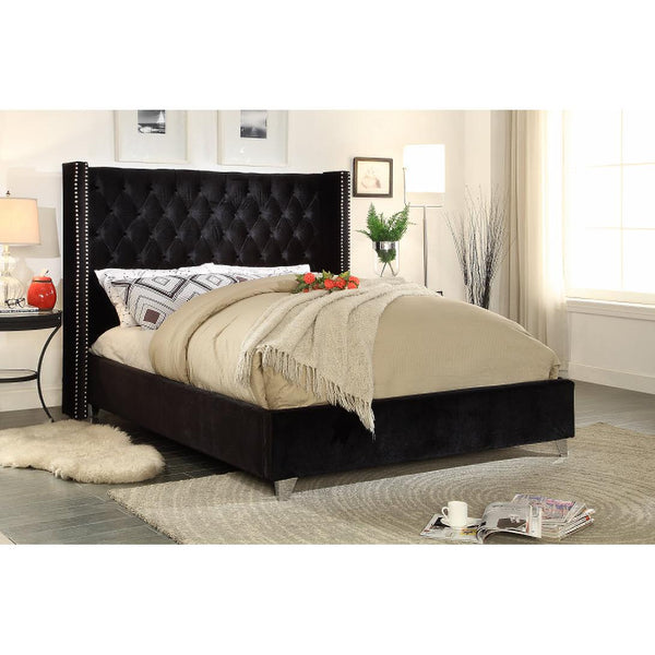 IFDC Full Upholstered Platform Bed IF 5893 - 54 IMAGE 1