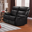  IFDC Reclining Leather Match Loveseat IF 8010 - L IMAGE 1