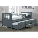Titus Furniture T2100G 39" Captain's Bed (Grey) IMAGE 1
