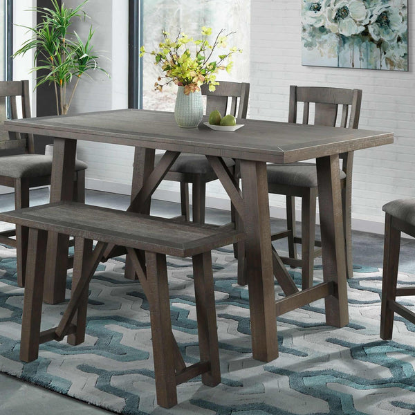  Elements International Cash Counter Height Dining Table with Trestle Base DCS100CT IMAGE 1