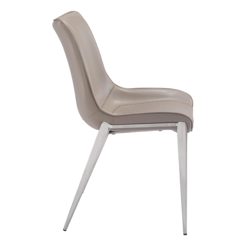  Zuo Magnus 101269 Dining Chair - Brown & Silver IMAGE 2