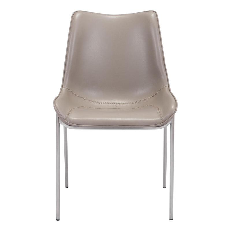  Zuo Magnus 101269 Dining Chair - Brown & Silver IMAGE 3