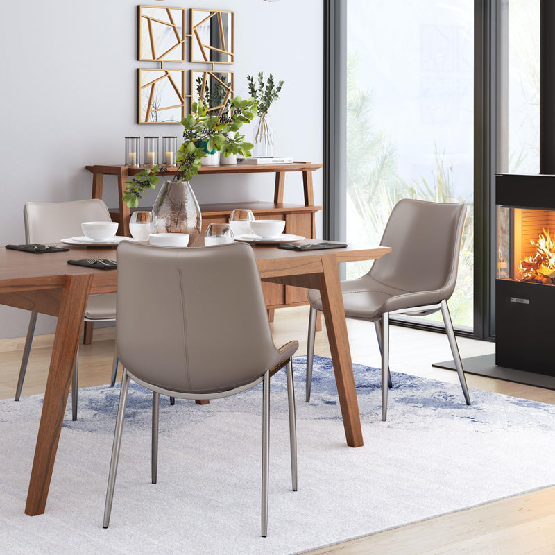  Zuo Magnus 101269 Dining Chair - Brown & Silver IMAGE 8