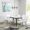  Zuo Magnus 101270 Dining Chair - White & Silver IMAGE 7