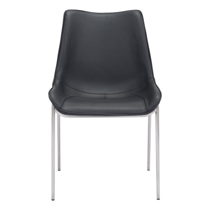  Zuo Magnus 101271 Dining Chair - Black & Silver IMAGE 3