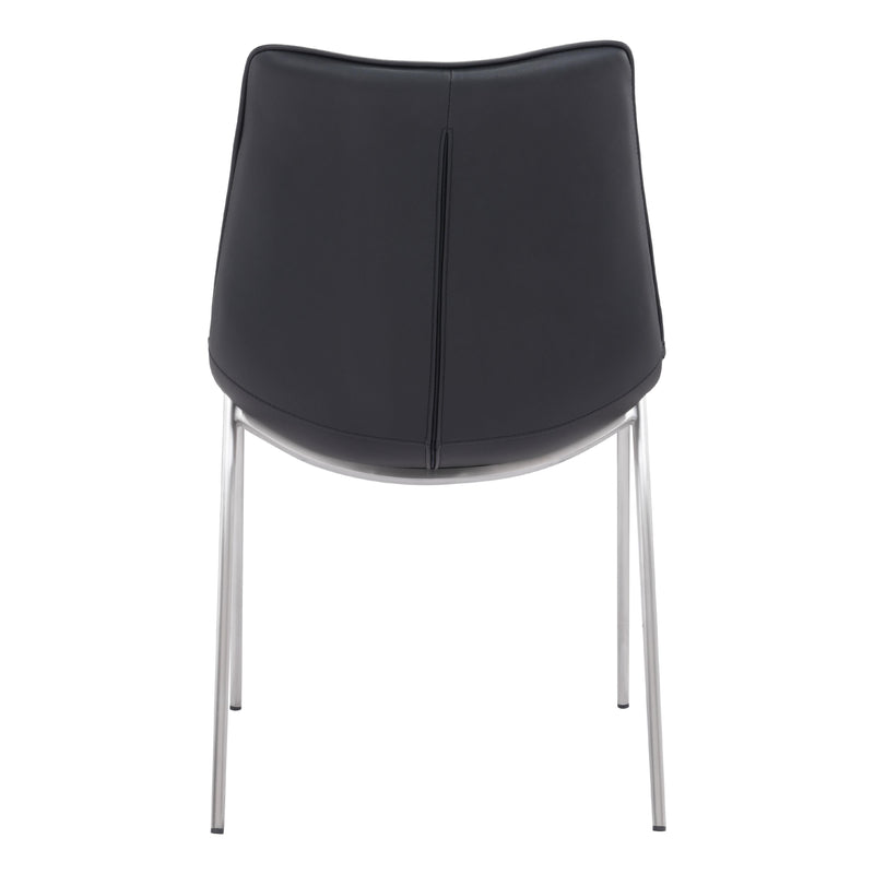  Zuo Magnus 101271 Dining Chair - Black & Silver IMAGE 4