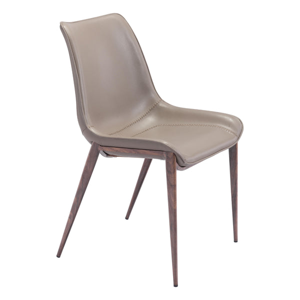  Zuo Magnus 101272 Dining Chair - Brown & Walnut IMAGE 1