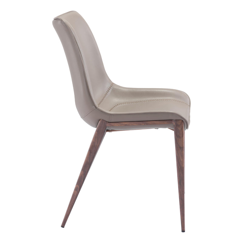  Zuo Magnus 101272 Dining Chair - Brown & Walnut IMAGE 2