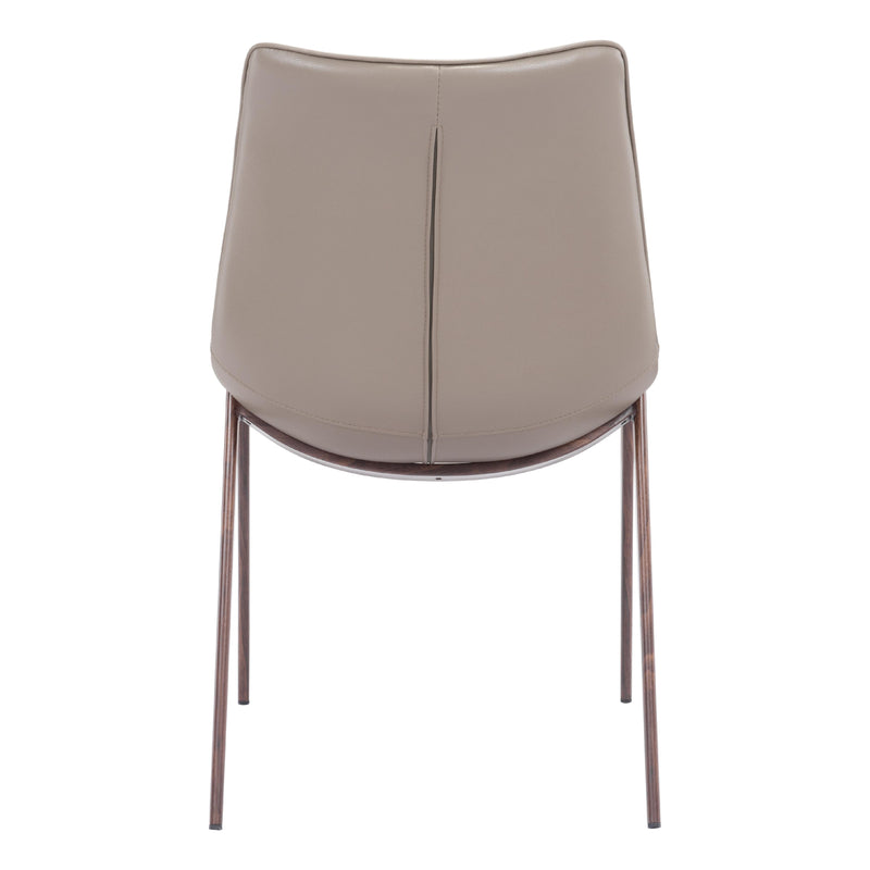  Zuo Magnus 101272 Dining Chair - Brown & Walnut IMAGE 4